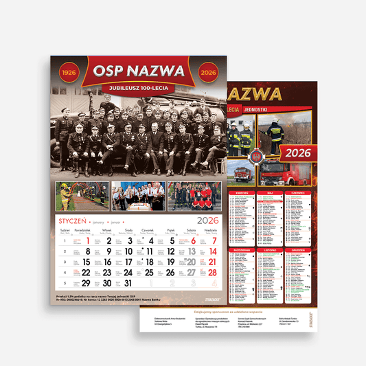 JUBILEUSZOWE kalendarze strażackie A3