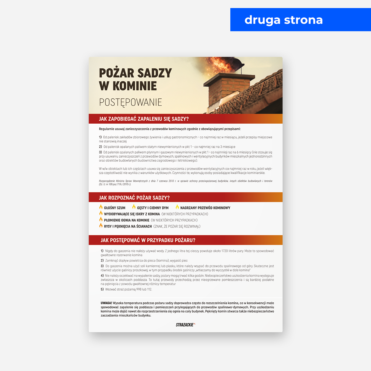 kalendarze strażackie tradycyjne Z DRUGĄ STRONĄ A3