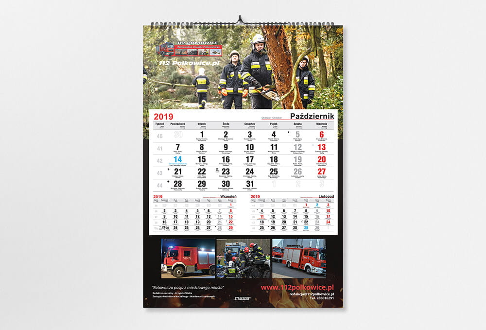 kalendarze gminne SPIRALOWANE A3