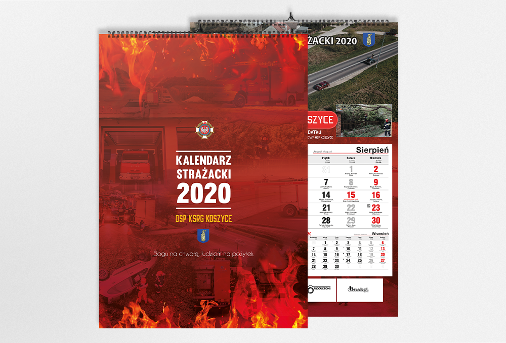 kalendarze strażackie SPIRALOWANE A3